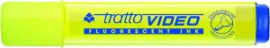 Tratto Video Marcador Fluorescente Punta Biselada Tinta Base Agua Color Amarillo
