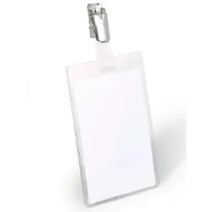 Durable Portanombres Para Identificación 90X60mm Con Clip Giratorio Pack 25 Ud