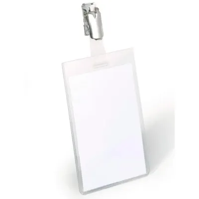 Durable Portanombres Para Identificación 90X60mm Con Clip Giratorio Pack 25 Ud