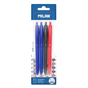 Milan Bolígrafo P1 Touch Surtidos Blister 4 Unidades