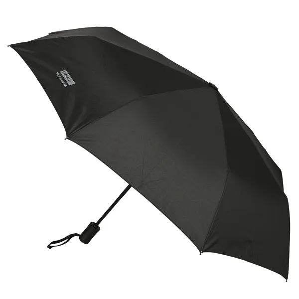 Safta Paraguas Automático 102cm - 8 Paneles - Asa Engomada - Punta PVC - Negro