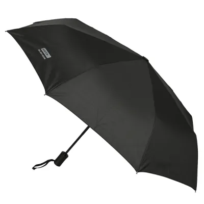 Safta Paraguas Automático 102cm - 8 Paneles - Asa Engomada - Punta PVC - Negro