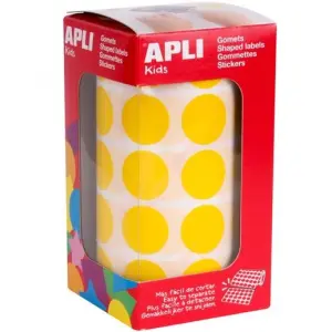 Apli Gomets Autoadhesivos Redondos 20 mm Rollo Amarillo