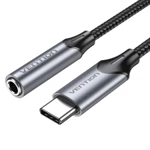 Vention Adaptador Audio Jack 3.5mm Hembra a USB-C 0.10m Color Gris