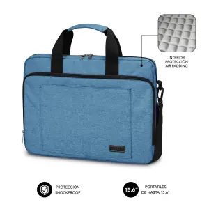 Subblim Maletín Para Portátiles Hasta 15.6" - Protección Air Padding - Poliester Oxford Repelente - Azul