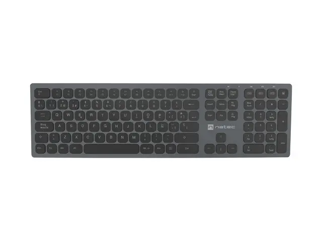 NATEC NKL-1830 Teclado Universal RF Wireless + Bluetooth QWERTY Español Negro-Gris