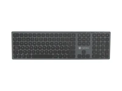 NATEC NKL-1830 Teclado Universal RF Wireless + Bluetooth QWERTY Español Negro-Gris