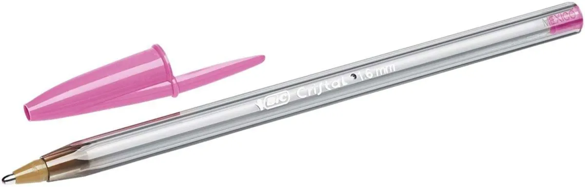 Bic Bolígrafo Cristal Fun Rosa - Caja de 20 Unidades