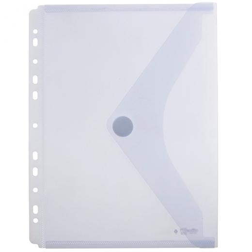 Office Box Carpeta Sobre Con Velcro Classic A4+ Multitaladro Plástico Touch Cristal