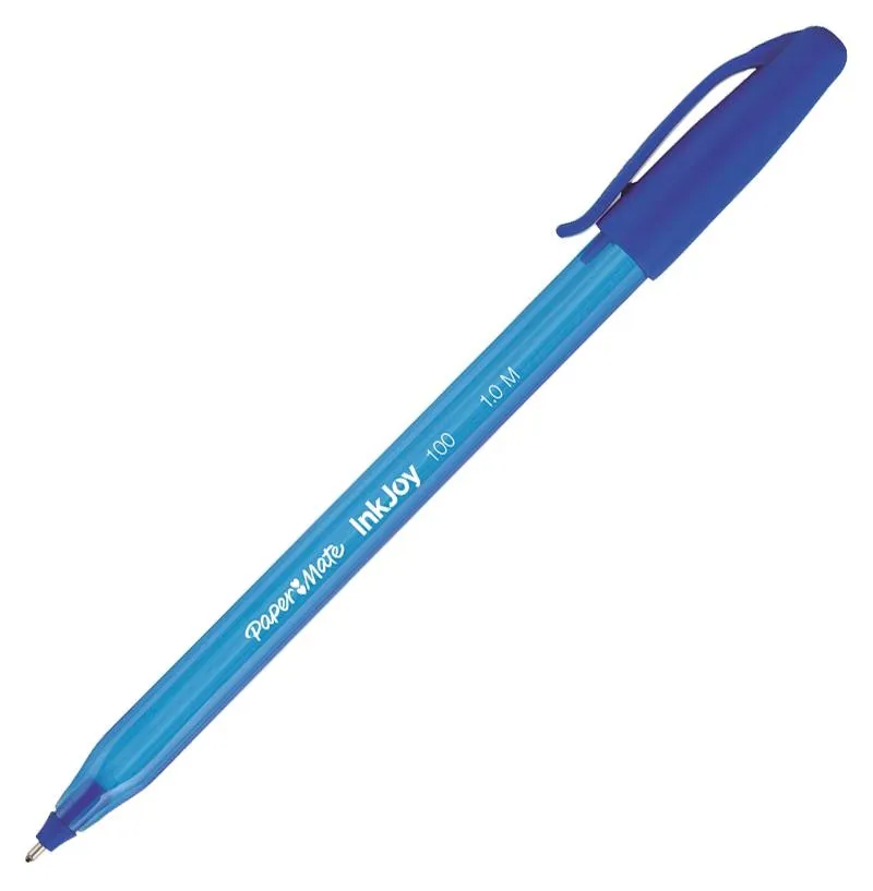 Paper Mate Bolígrafo Inkjoy 100 Cap Triangular Azul Caja 50 Ud