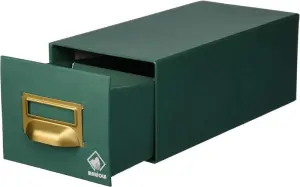 Mariola Fichero Cartón Forrado en Geltex Nº2 para 500 Fichas, 155x100x250mm, Verde