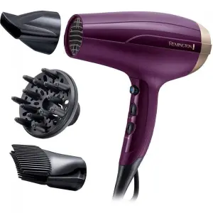 Remington Secador de Pelo 2300W - 3 Temperaturas, 2 Velocidades, Color Morado