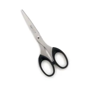 Rapesco Tijeras de Acero Inoxidable 16cm con Mangos Ergonómicos, Color Negro