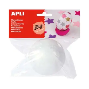 Apli Bola de Poliestireno Ø 80 mm - Ideal Para Manualidades - Color Blanco