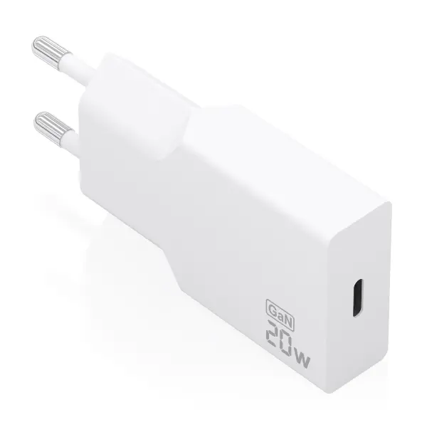 Aisens Cargador De Pared - 20W - Gan - 1Xusb-C - Power Delivery 3.0 - Ultra Delgado - Multiples Protecciones De Seguridad - Color Blanco