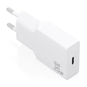 Aisens Cargador de Pared - 20W - GaN - 1xUSB-C - Power Delivery 3.0 - Ultra Delgado - Multiples Protecciones de Seguridad - Color Blanco