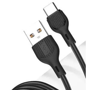 XO Cable USB-A Macho a USB-C 2m 2.1A Carga y Transmisión de Datos Alta Velocidad Negro