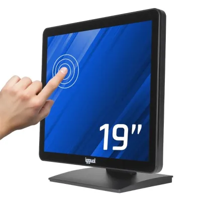 iggual Monitor Táctil Capacitivo 19" con Conexiones VGA, HDMI y USB
