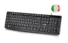NGS Funky V4 Teclado USB QWERTY Portugués 12 Teclas Multimedia Membrana Silenciosa 1.5m Negro