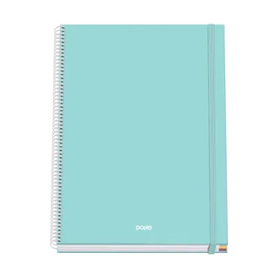 Dohe Cuaderno Espiral A4 100 Hojas Microperforadas Cuadricula 5mm Tapa Dura Verde