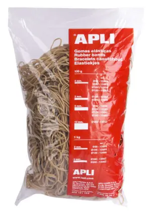 Apli Goma Elástica Marrón Caucho 80x2mm 1kg