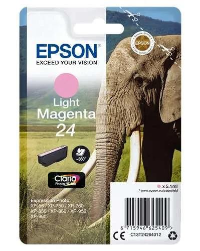 Epson T2426 (24) Magenta Light Cartucho De Tinta Original - C13T24264012