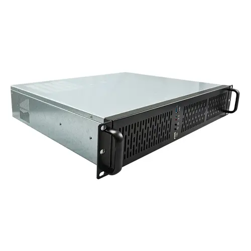 UNYKAch Caja Rack 19" 2U con Rejilla Frontal y Filtro Antipolvo USB 2.0/3.0