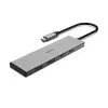 Hama Essential Hub USB 3.2, 100W, Cable USB-C 15cm, 2x USB-C, 2x USB-A, Power Delivery, Gris