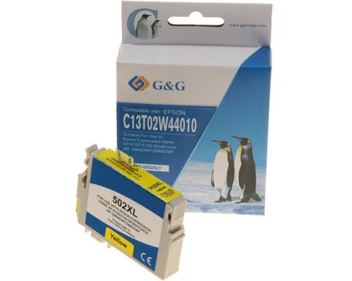 G&G Epson 502Xl Amarillo Cartucho De Tinta Generico - Reemplaza C13T02W44010/C13T02V44010