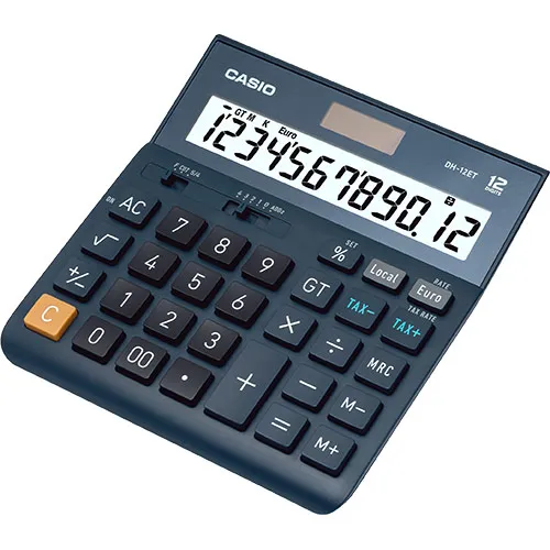 Casio Calculadora De Oficina Sobremesa Dh-12Et 12 Dígitos Azul