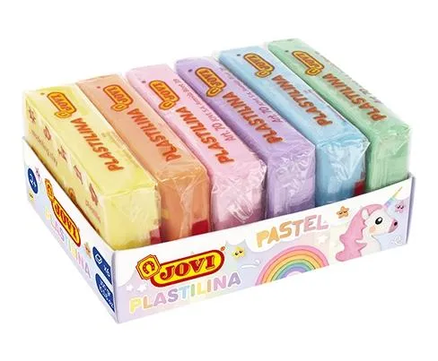 Jovi Plastilina Pastilla 50g Colores Surtidos Caja 6 Unidades