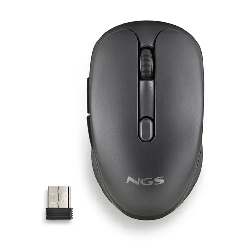 NGS Mouse Wireless EVO Rust Black Recargable con Teclas Silenciosas