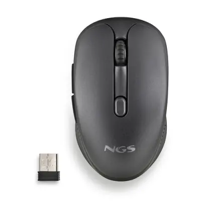 NGS Mouse Wireless EVO Rust Black Recargable con Teclas Silenciosas