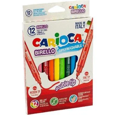 Carioca Rotulador Birello Doble Punta Fina/Media Colores Surtidos Estuche 12 Ud