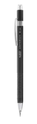Bic Criterium Portaminas 2Mm Hb Con Goma - Punta Retractil - Clip Metalico - Cuerpo De Color Negro