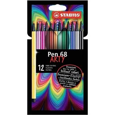 Stabilo Rotuladores Pen 68 Arty C/Surtidos Intensos Estuche Cartón 12 Ud