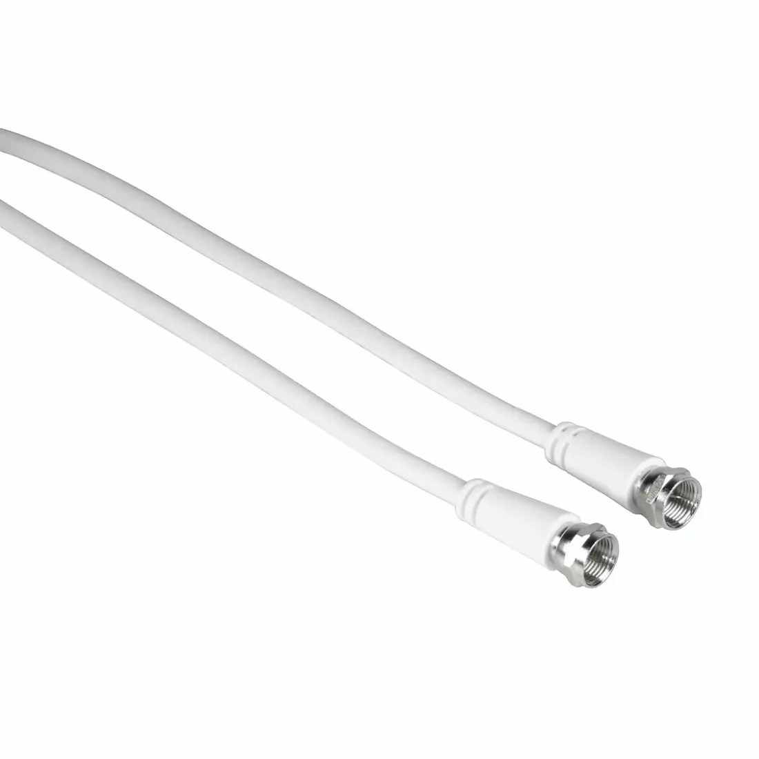 Hama Cable Coaxial de Antena 1.5m Conector F Macho Doble Blindaje 75dB 75Ohm Blanco