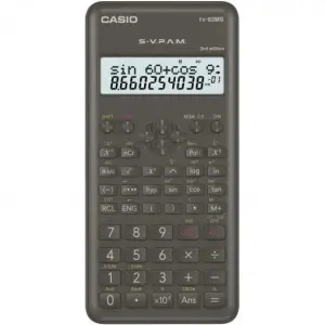 Casio Calculadora Cientifica FX-82MS 2ª Ed.- Pantalla LCD de 2 Lineas - 240 Funciones Integradas - 8 Memorias de Variables - Calculo de Porcentajes - Alimentacion 1 Pila AA
