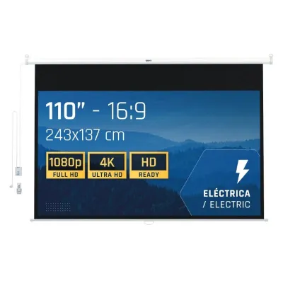 iggual Pantalla Eléctrica 16:9 110" (243x137 cm) para Proyector