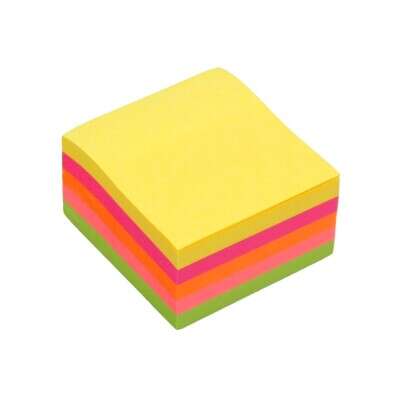 Bismark Taco De 450 Notas Adhesivas 76X76Mm - Colores Neon Surtidos