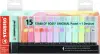 Stabilo Boss 70 Pack de 15 Marcadores Fluorescentes con Base de Agua - Trazo 2-5mm
