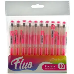 Office Box Marcador Fluorescente Recargable Rosa Pack 10 Unidades