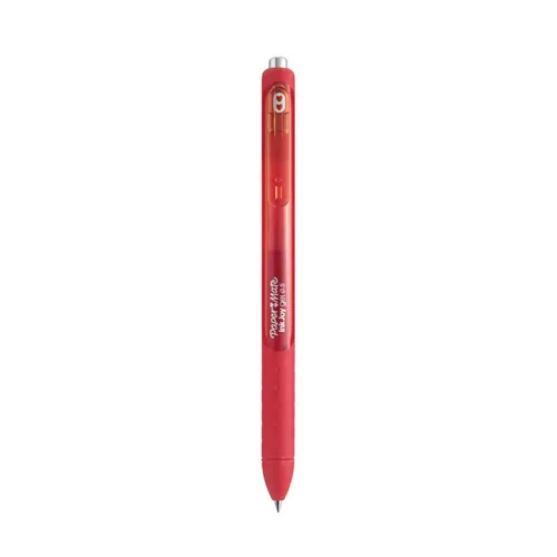 Paper Mate Inkjoy Gel Brillante Bolígrafo Retráctil Punta Media Rojo Caja -12U-