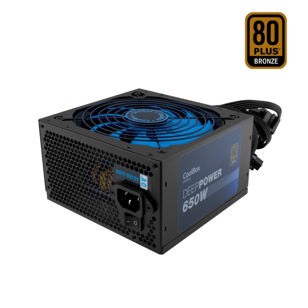 Coolbox Deeppower Fuente De Alimentacion 80 Plus Bronze 650W Atx - Pfc Activo - Modo Silencioso - Ventilador 140Mm