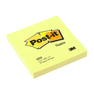 Post-it Notas Adhesivas Removibles Canary Yellow 76x76mm - 100 Unidades