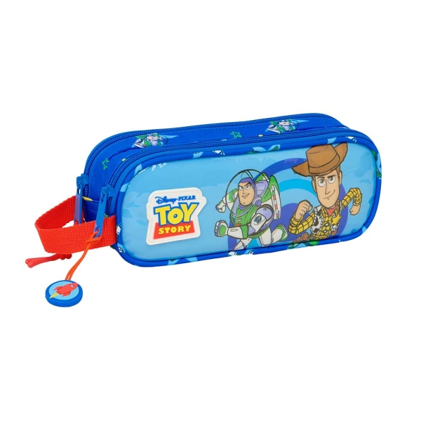 Safta Toy Story Good Vibes Portatodo - Cremallera - Asa Lateral - 1L - 210X60X80Mm - Color Azul