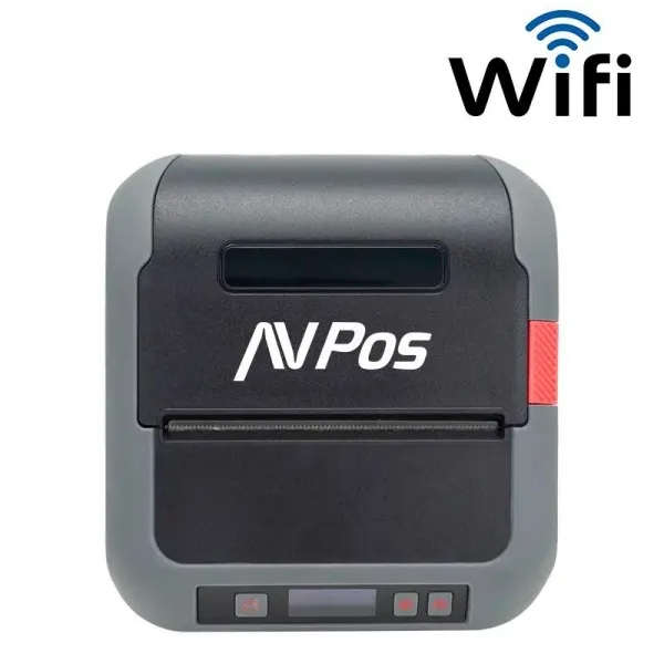 AVPos Impresora Térmica Portátil de Etiquetas 203 DPI, 70 mm/s, USB y WiFi, Negro