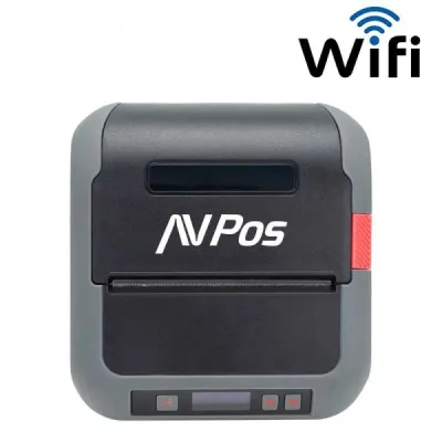 AVPos Impresora Térmica Portátil de Etiquetas 203 DPI, 70 mm/s, USB y WiFi, Negro