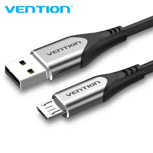 Vention Cable Micro USB Reversible 3A - Carga Rápida 480Mbps - Color Gris