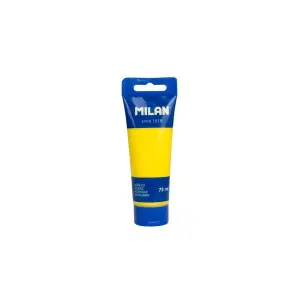 Milan Tubo de Pintura Acrílica 75ml - Color Amarillo - Pigmentos Mezclables de Alta Calidad